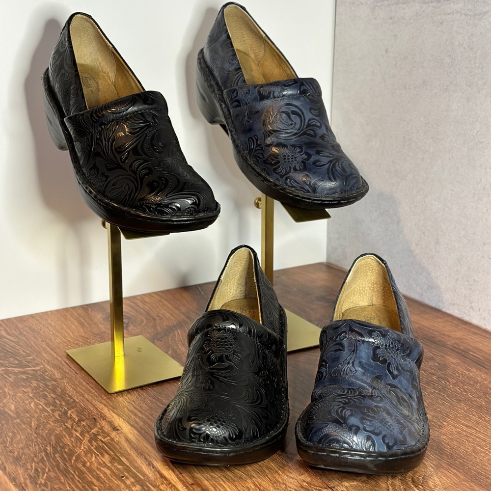 Bundle of 2 GH Bass Co. Sheena black & blue Slip on mule clogs 7M